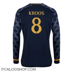 Real Madrid Toni Kroos #8 Seconda Maglia 2023-24 Manica Lunga